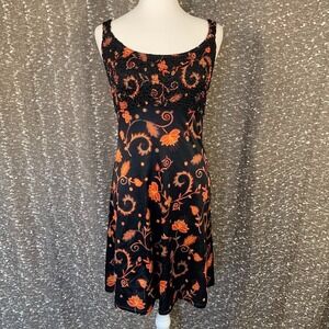 Vintage Y2K Up Front‎ Floral Dress Textured Top Whimsigoth Women's Medium